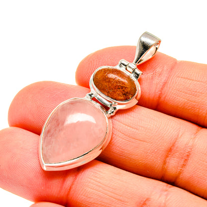 Rose Quartz Pendants handcrafted by Ana Silver Co - PD744967