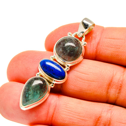 Blue Fluorite Pendants handcrafted by Ana Silver Co - PD745019