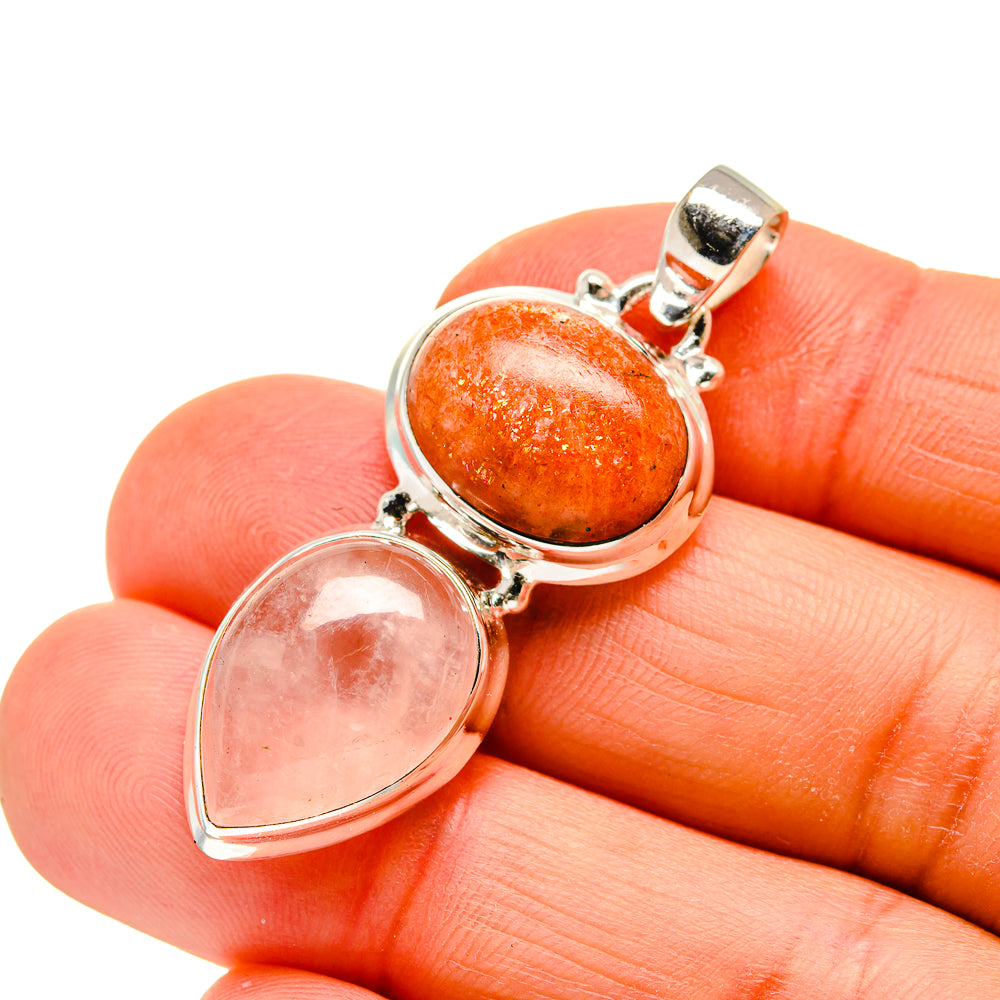 Rose Quartz Pendants handcrafted by Ana Silver Co - PD745035