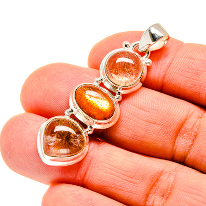 Rutilated Quartz Pendants handcrafted by Ana Silver Co - PD745148