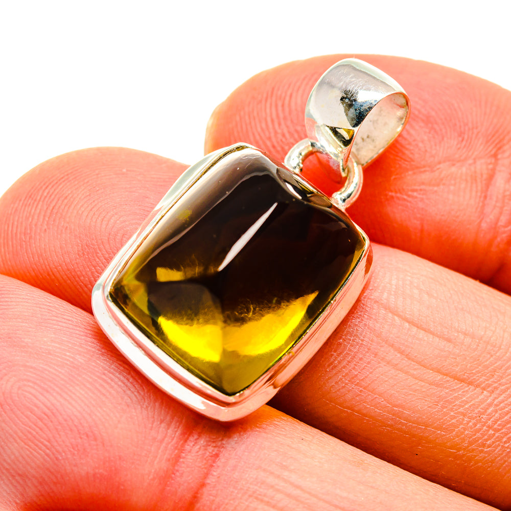 Olive Quartz Pendants handcrafted by Ana Silver Co - PD745255