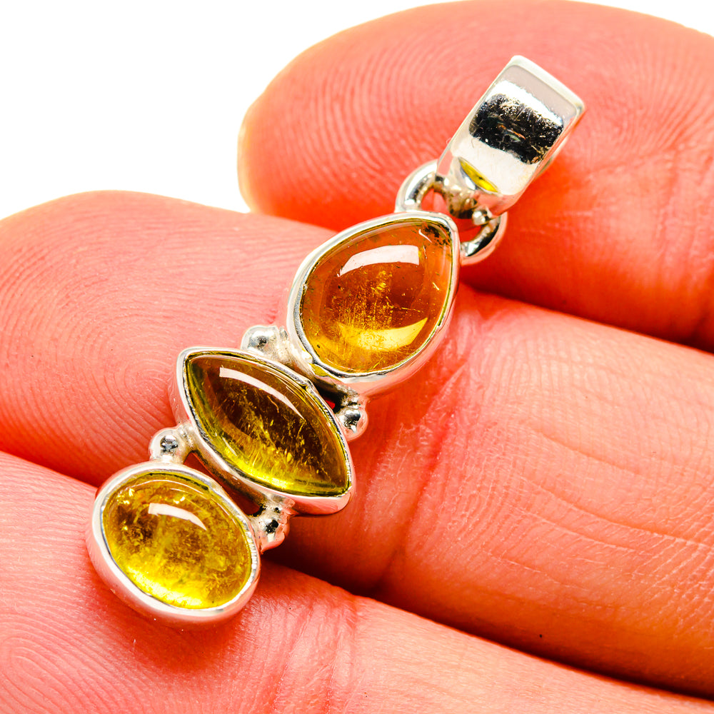Olive Quartz Pendants handcrafted by Ana Silver Co - PD745281