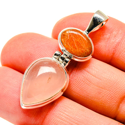 Rose Quartz Pendants handcrafted by Ana Silver Co - PD745333