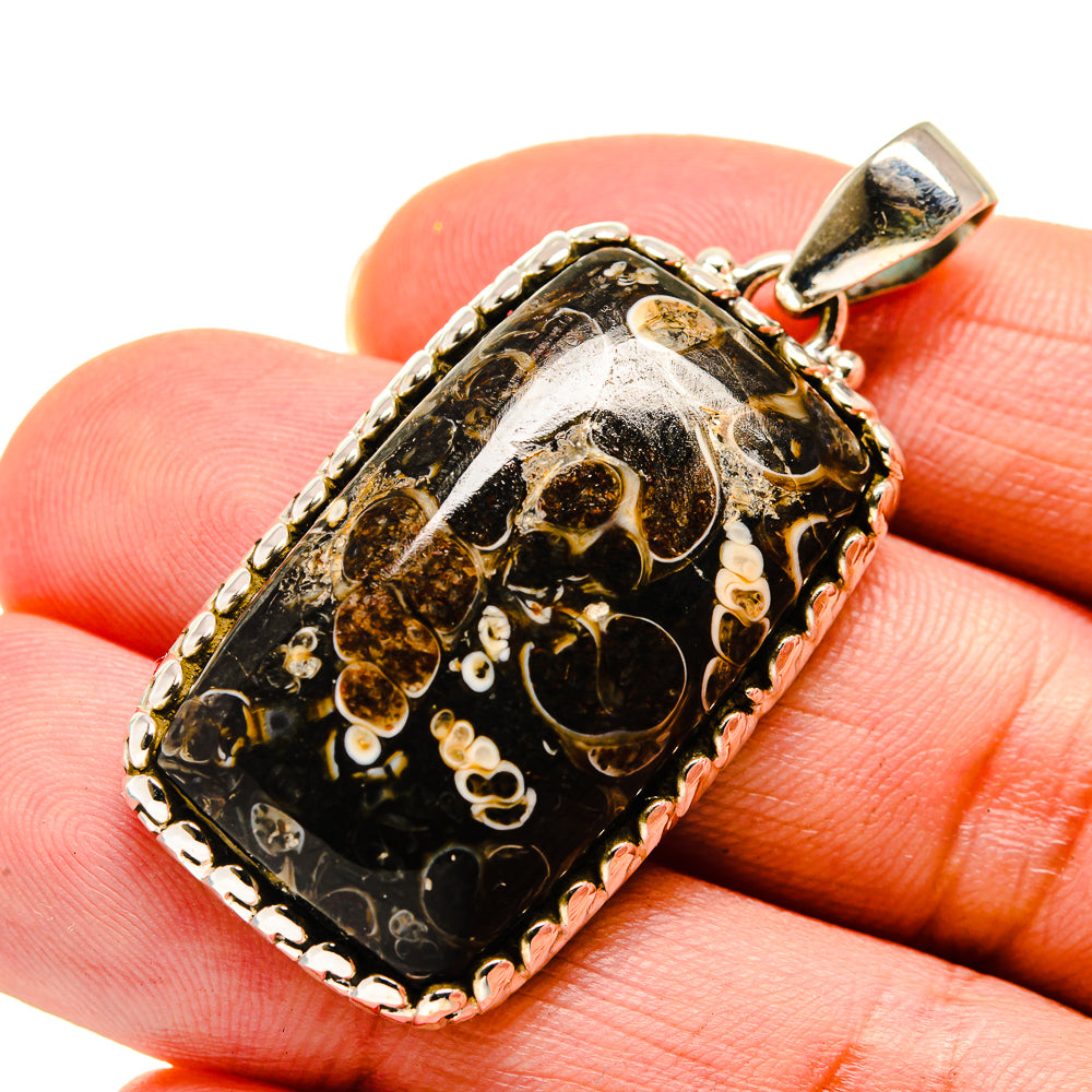 Turritella Agate Pendants handcrafted by Ana Silver Co - PD745366