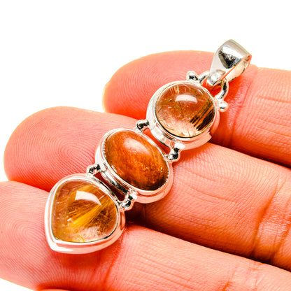 Rutilated Quartz Pendants handcrafted by Ana Silver Co - PD745381