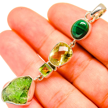 Chrome Diopside Pendants handcrafted by Ana Silver Co - PD7454