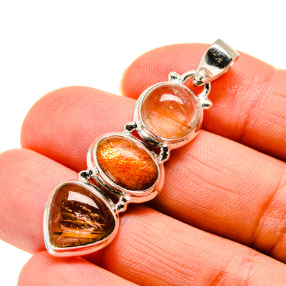 Rutilated Quartz Pendants handcrafted by Ana Silver Co - PD745443