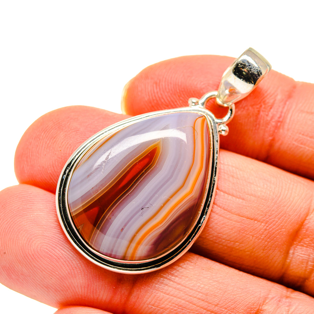 Botswana Agate Pendants handcrafted by Ana Silver Co - PD745486