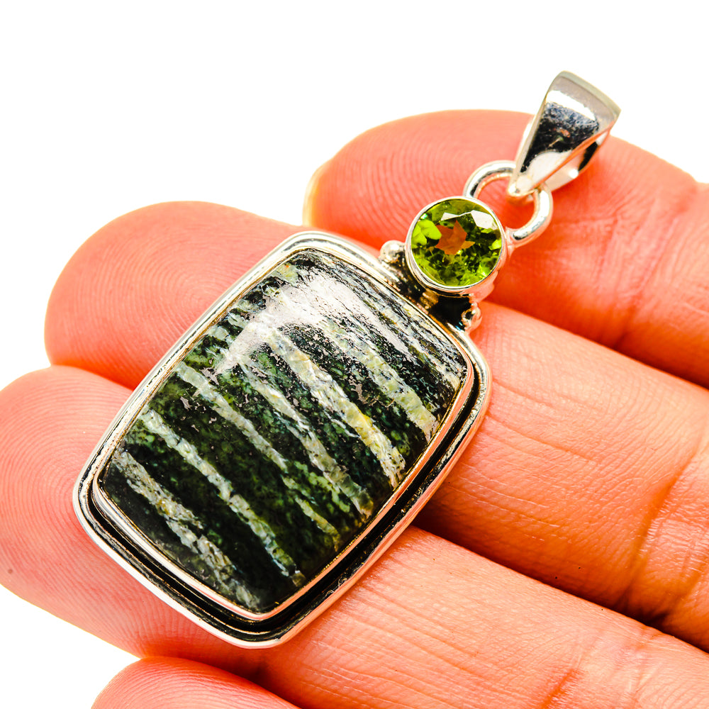 Green Vein Jasper Pendants handcrafted by Ana Silver Co - PD745498