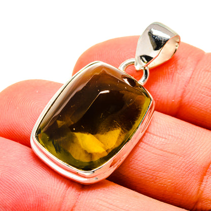 Olive Quartz Pendants handcrafted by Ana Silver Co - PD745554