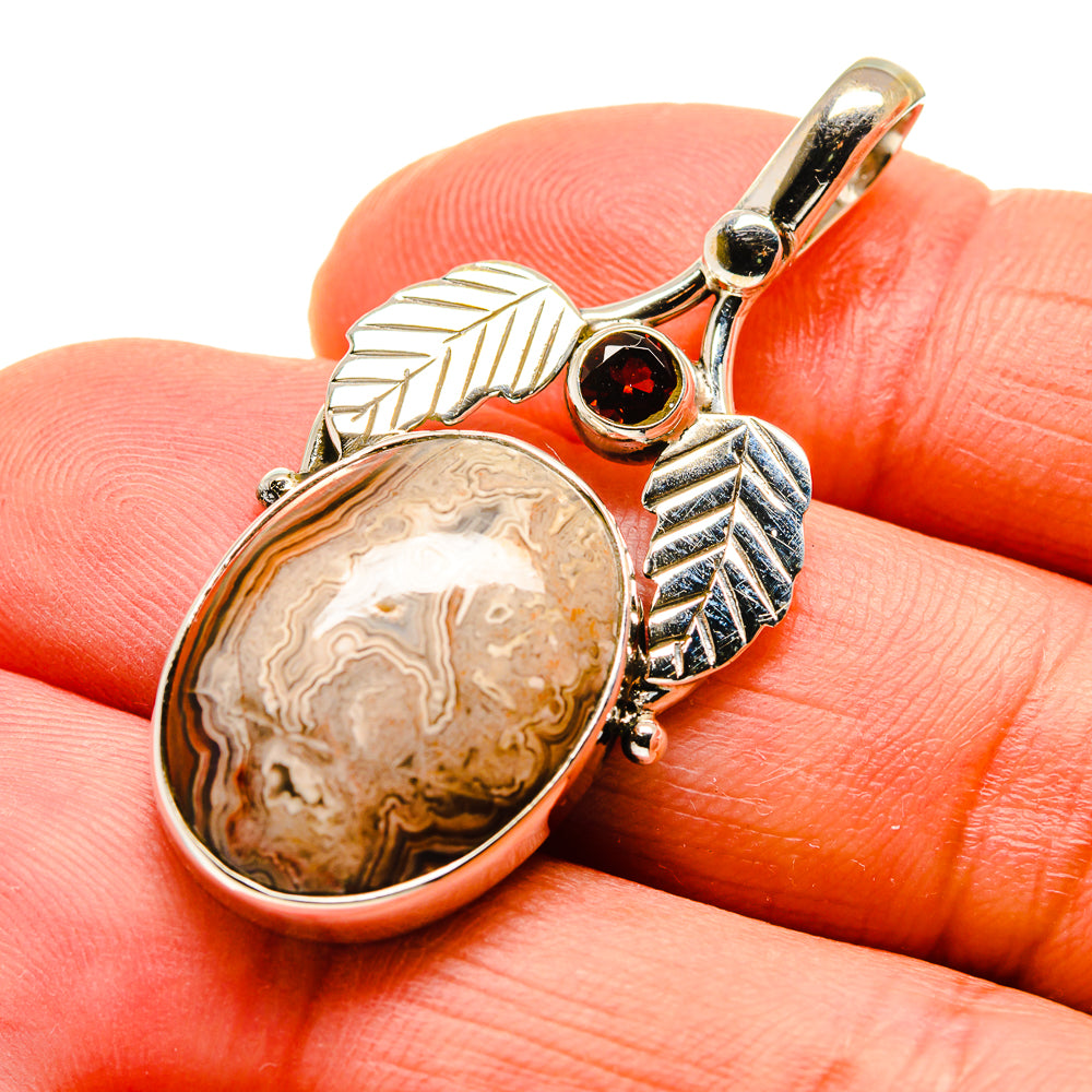 Laguna Lace Agate Pendants handcrafted by Ana Silver Co - PD745628