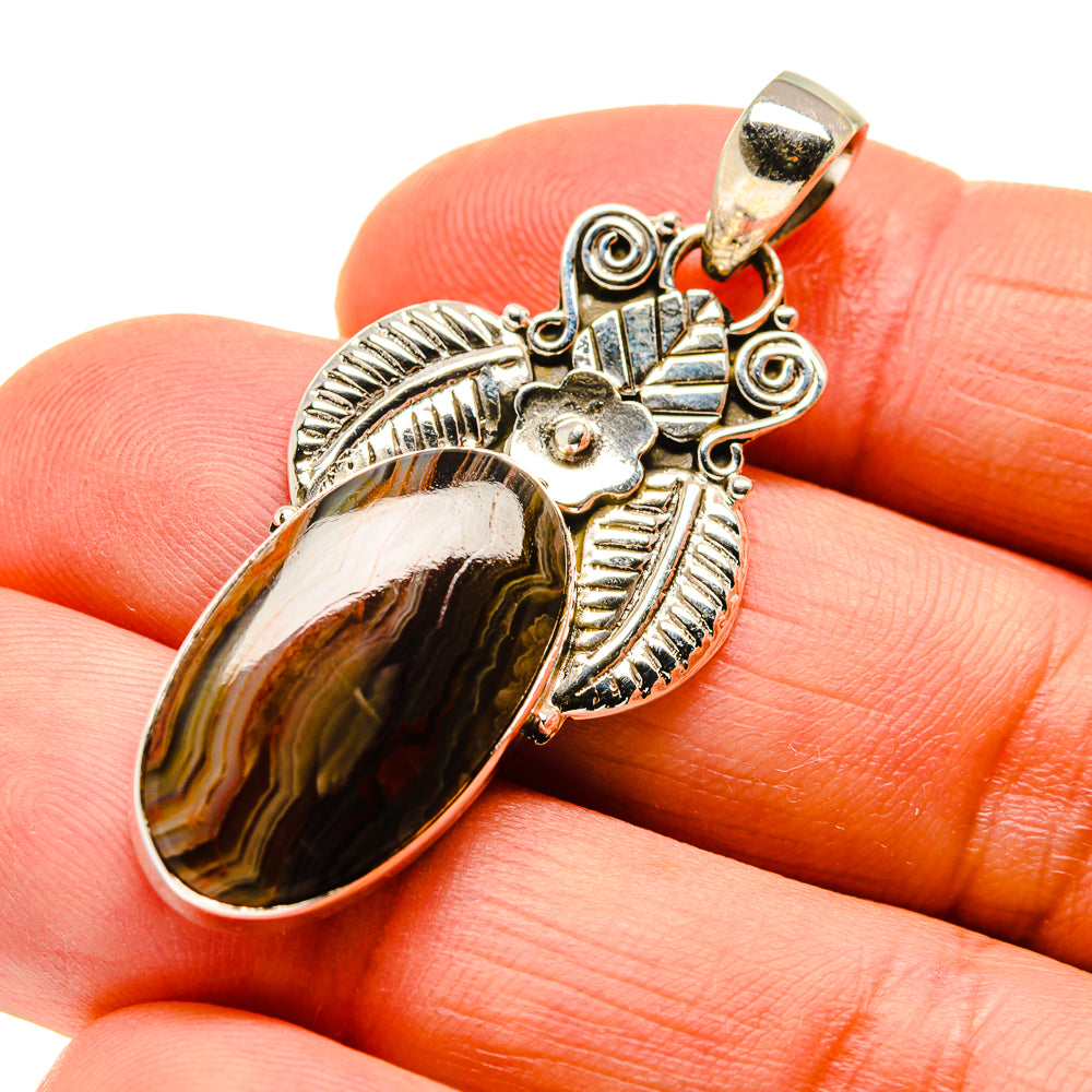 Botswana Agate Pendants handcrafted by Ana Silver Co - PD745644