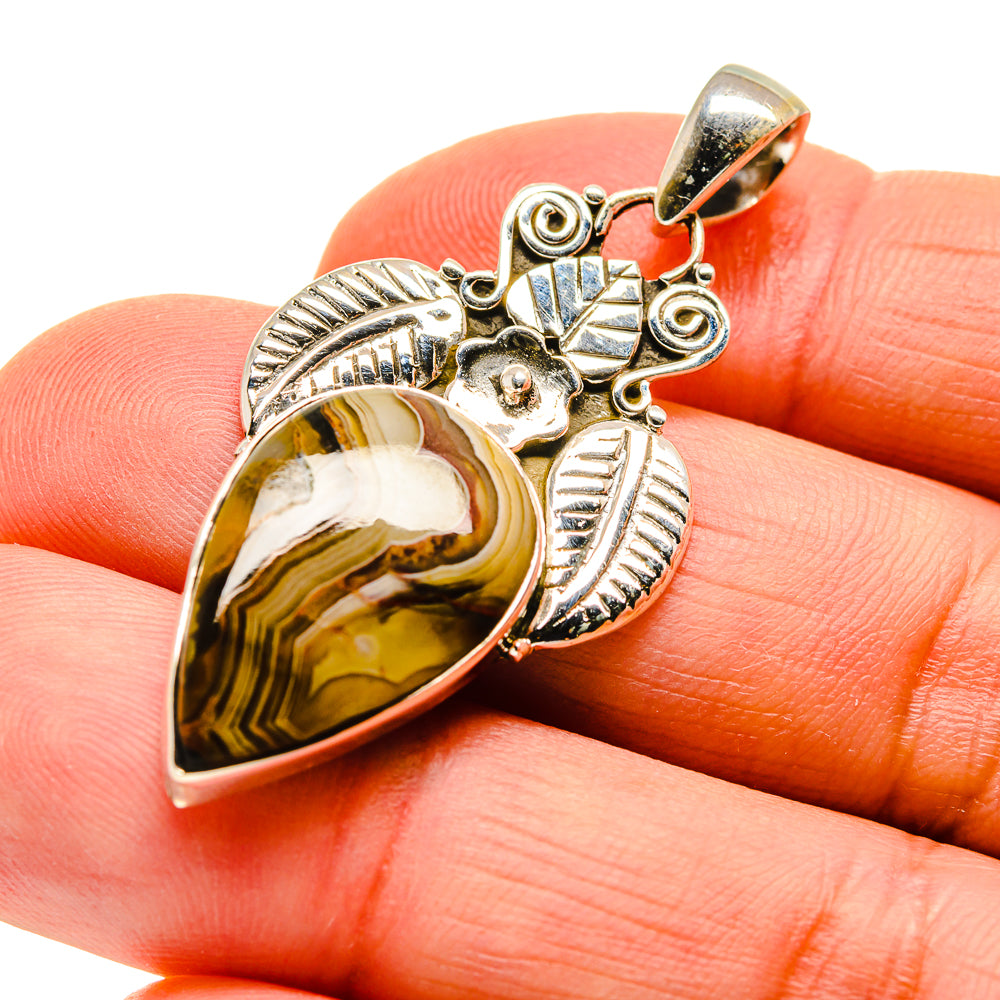 Botswana Agate Pendants handcrafted by Ana Silver Co - PD745646