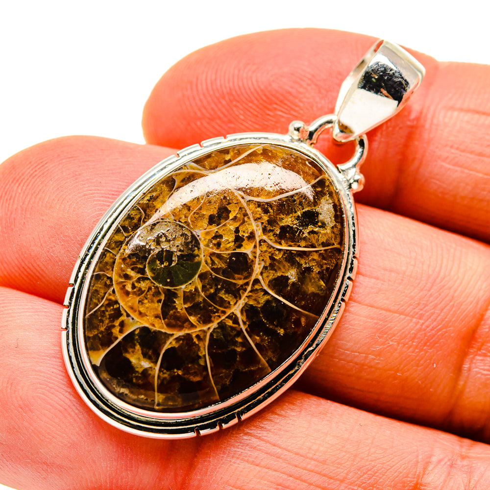 Ammonite Fossil Pendants handcrafted by Ana Silver Co - PD745656