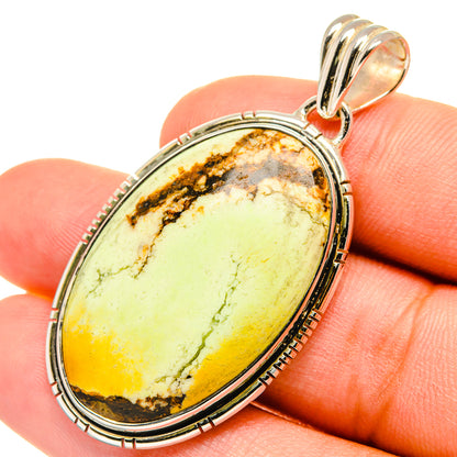 Lemon Chrysoprase Pendants handcrafted by Ana Silver Co - PD7457