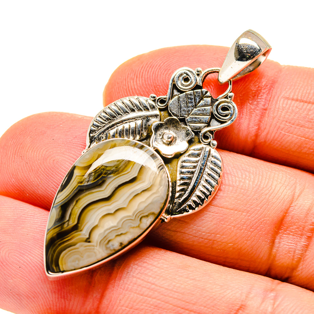 Laguna Lace Agate Pendants handcrafted by Ana Silver Co - PD745756