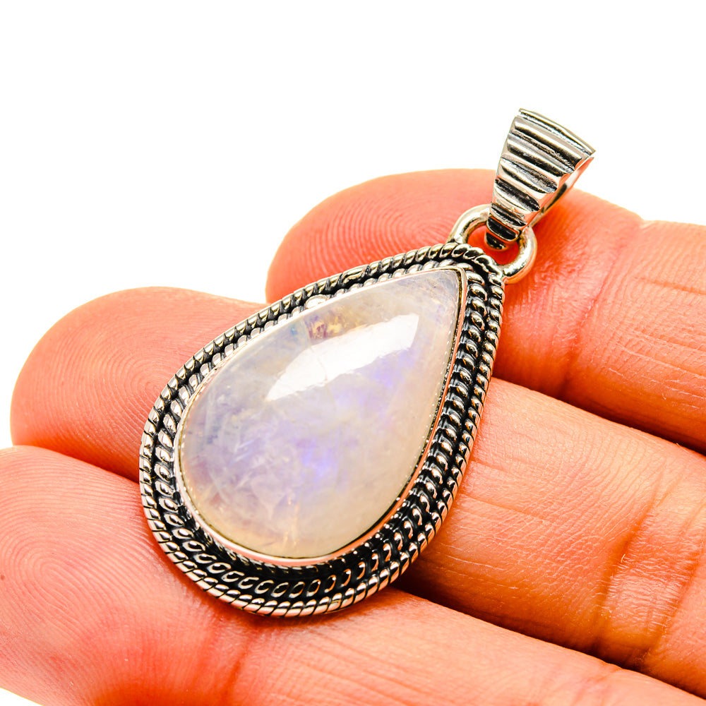 Rainbow Moonstone Pendants handcrafted by Ana Silver Co - PD745842