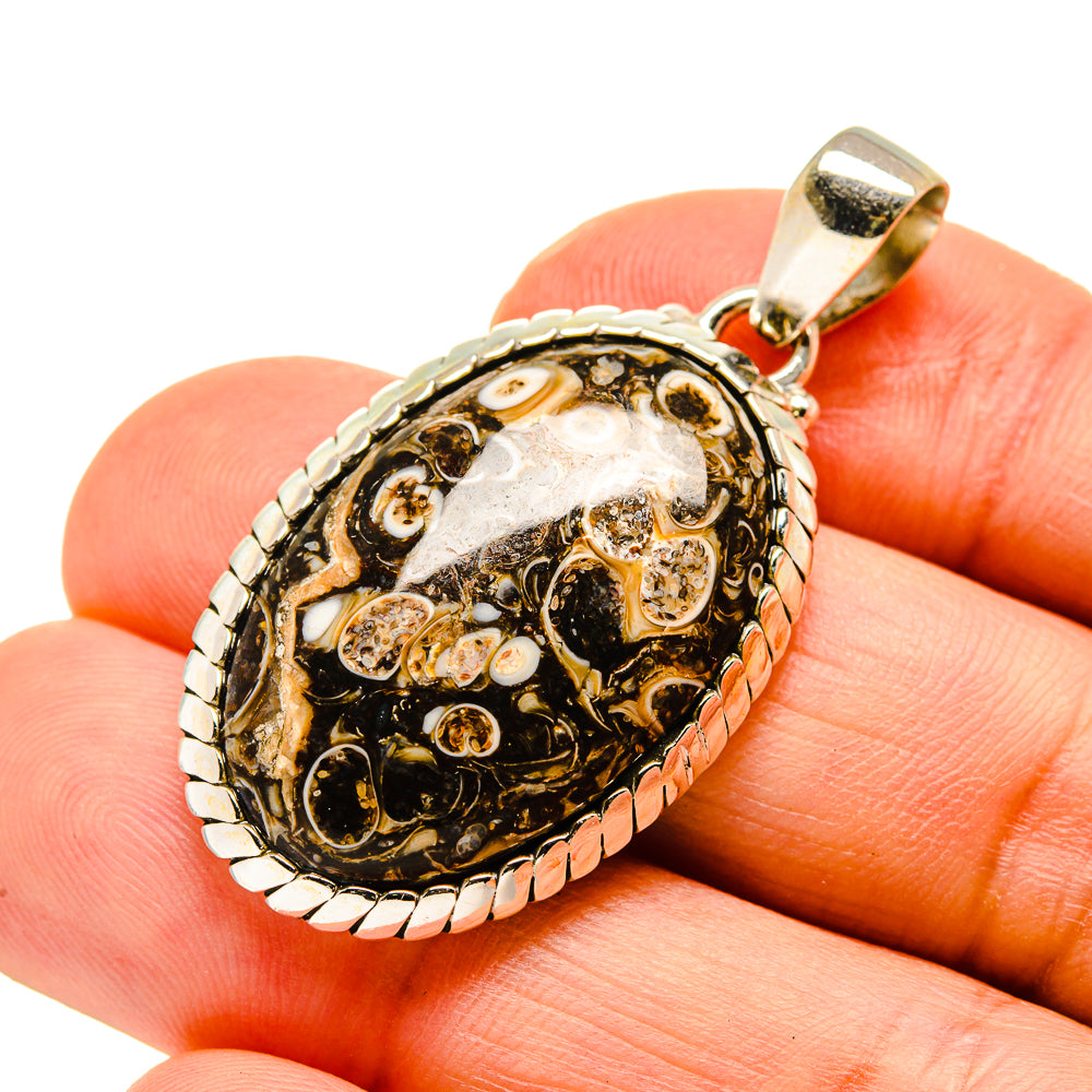 Turritella Agate Pendants handcrafted by Ana Silver Co - PD745876