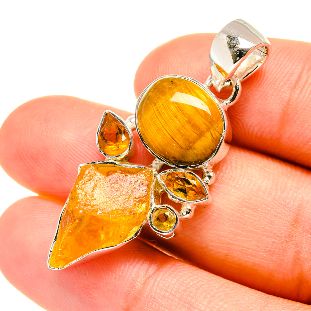 Tiger Eye Pendants handcrafted by Ana Silver Co - PD7459