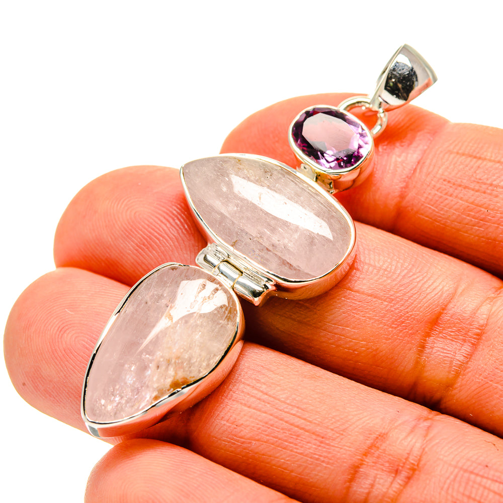 Rose Quartz Pendants handcrafted by Ana Silver Co - PD745923