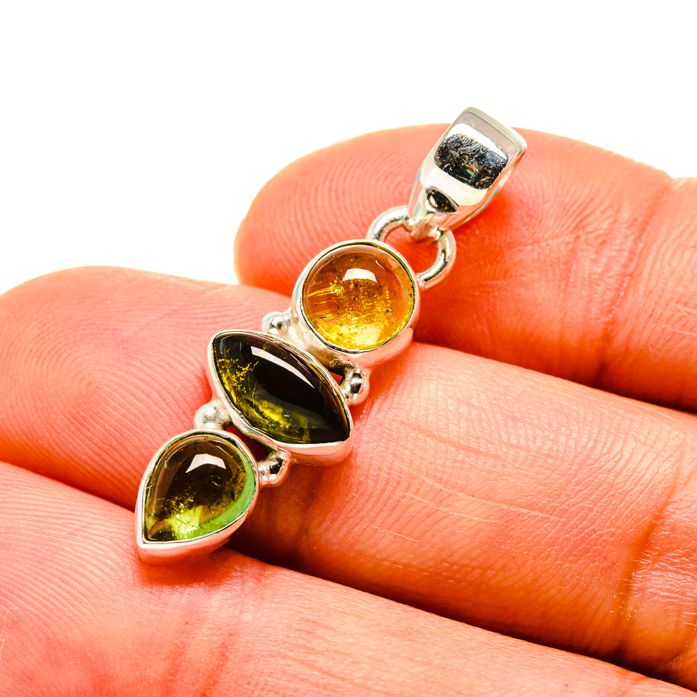 Olive Quartz Pendants handcrafted by Ana Silver Co - PD745942