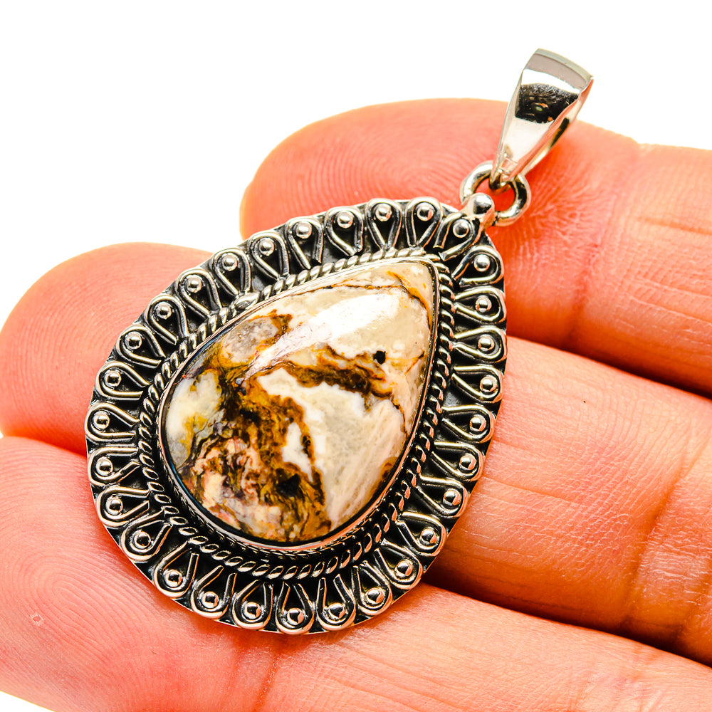 Peanut Wood Jasper Pendants handcrafted by Ana Silver Co - PD745983