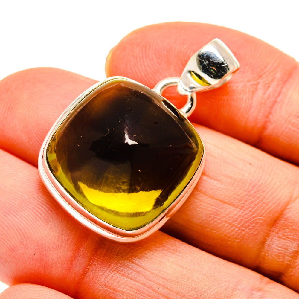 Olive Quartz Pendants handcrafted by Ana Silver Co - PD746006