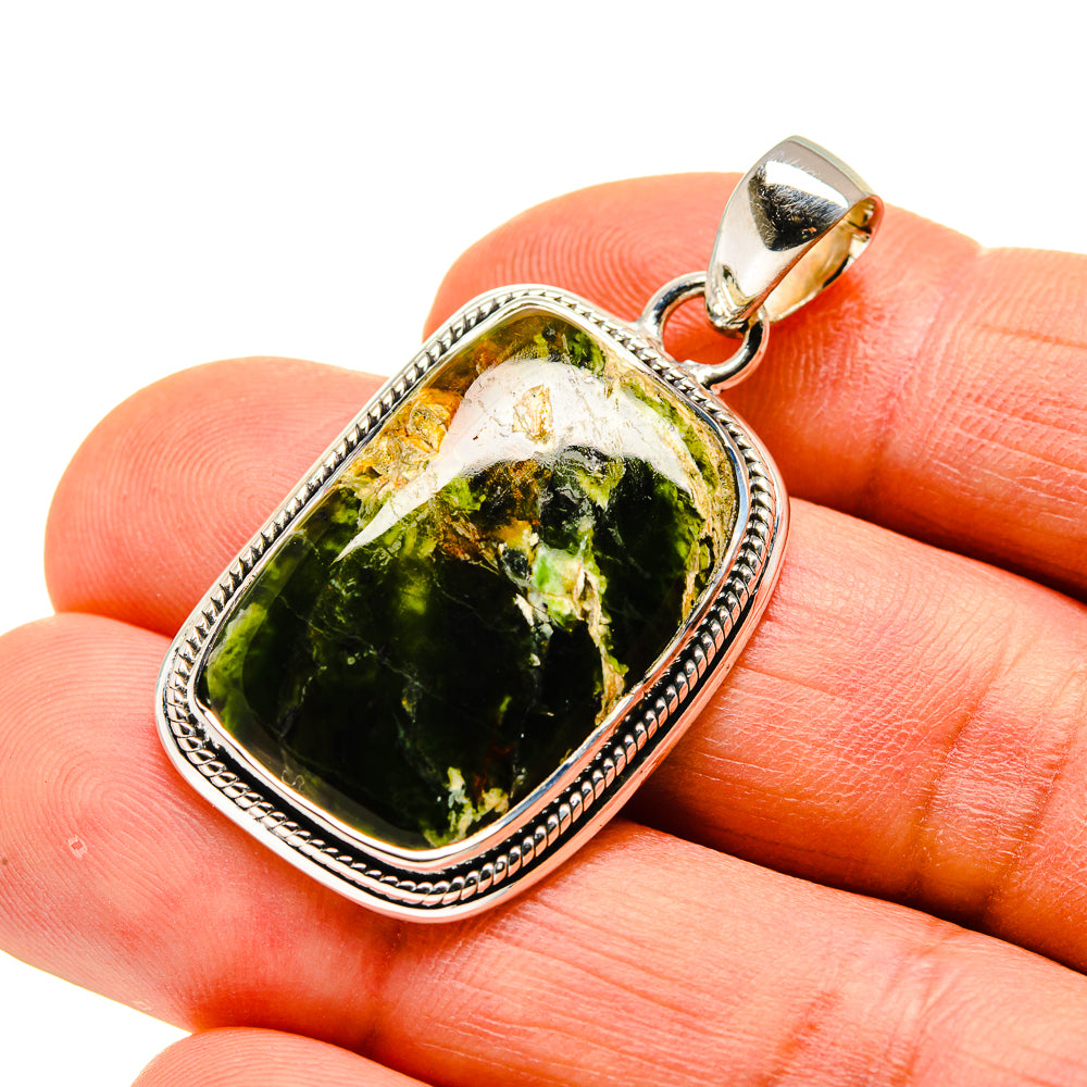Australian Green Opal Pendants handcrafted by Ana Silver Co - PD746089