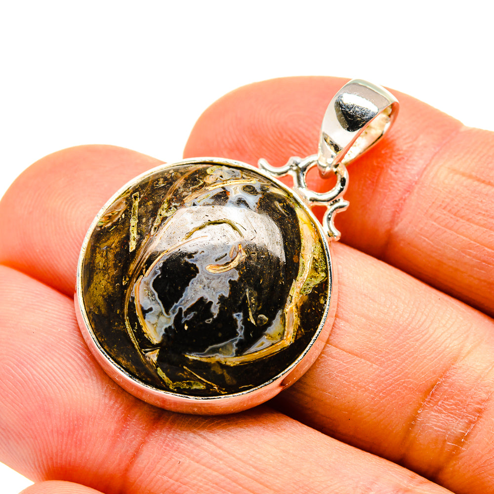 Marston Marble Fossil Pendants handcrafted by Ana Silver Co - PD746136