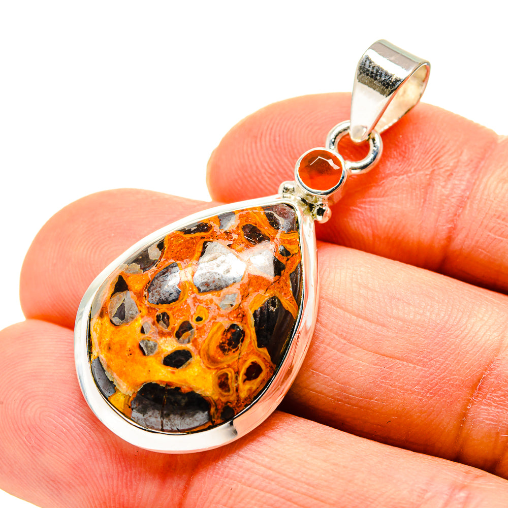 Chert Breccia, Carnelian Pendants handcrafted by Ana Silver Co - PD746177