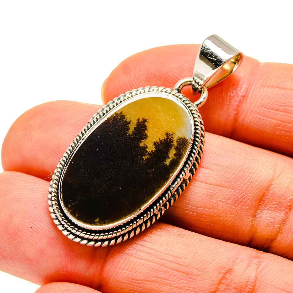 Scenic Dendritic Agate Pendants handcrafted by Ana Silver Co - PD746351