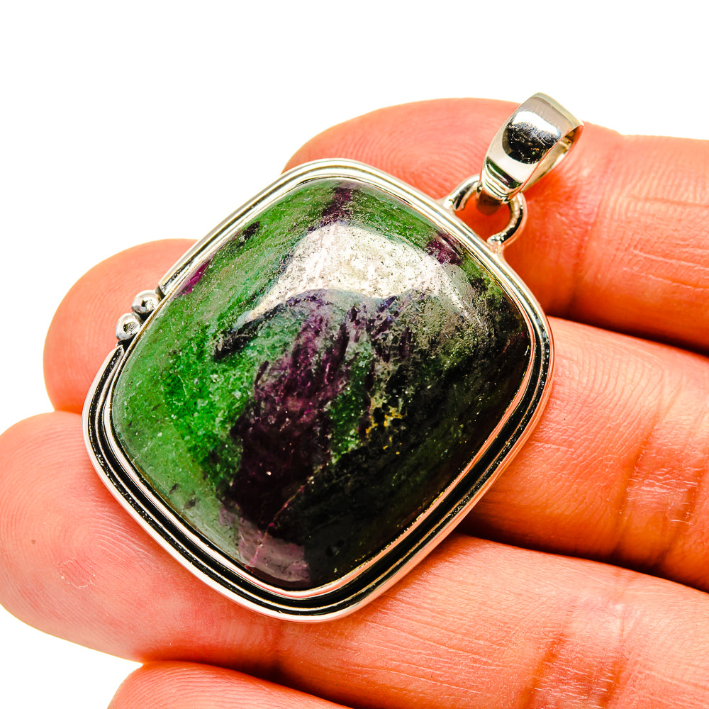 Ruby Zoisite Pendants handcrafted by Ana Silver Co - PD746539