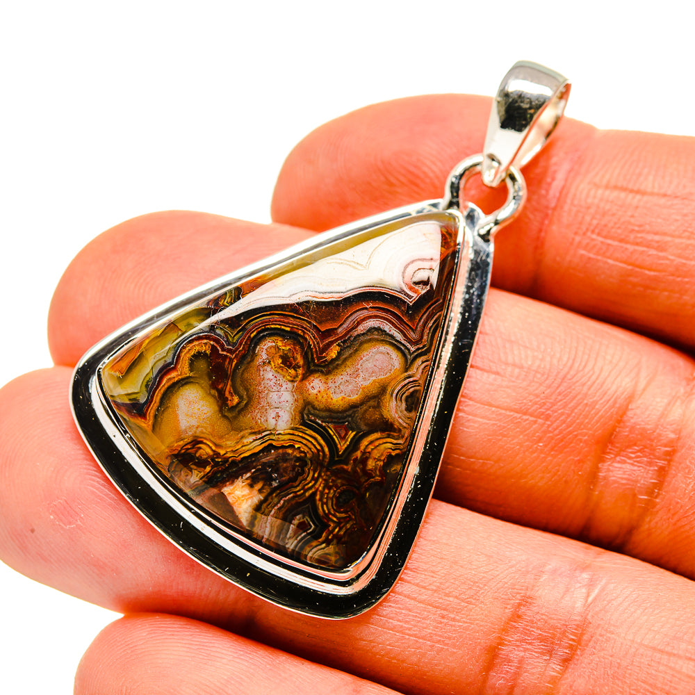 Crazy Lace Agate Pendants handcrafted by Ana Silver Co - PD746540