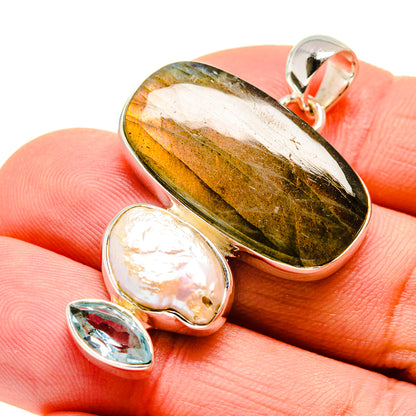 Labradorite Pendants handcrafted by Ana Silver Co - PD746575