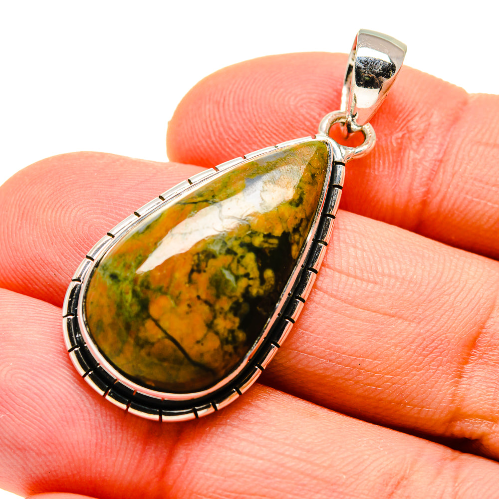 Rainforest Jasper Pendants handcrafted by Ana Silver Co - PD746589
