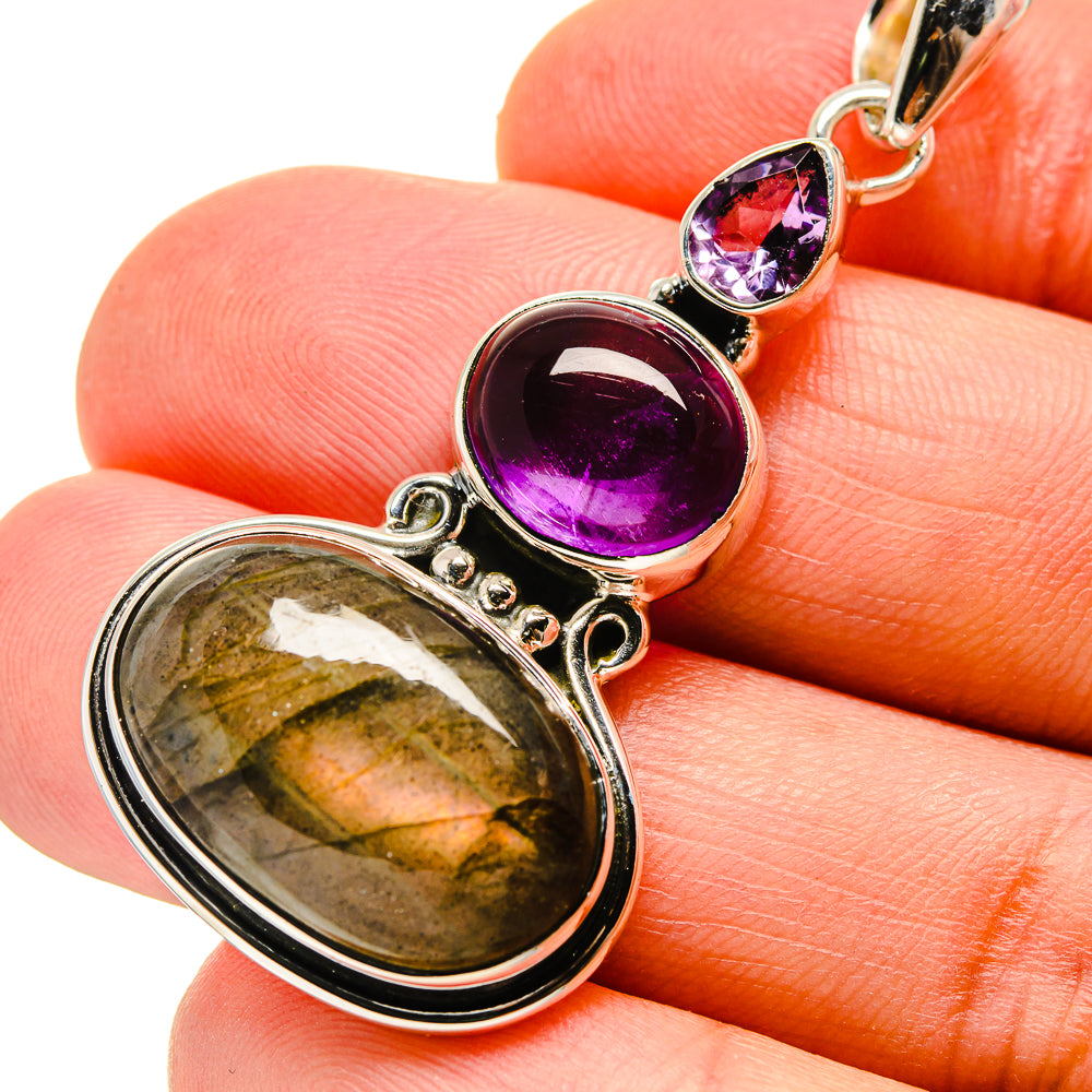 Labradorite Pendants handcrafted by Ana Silver Co - PD746676