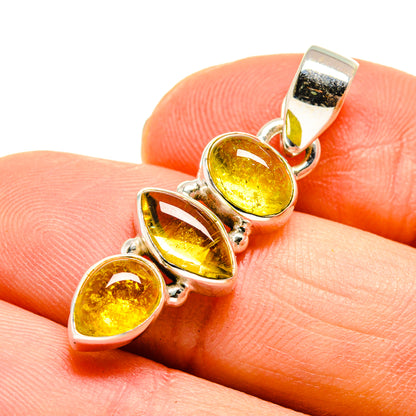 Olive Quartz Pendants handcrafted by Ana Silver Co - PD746726