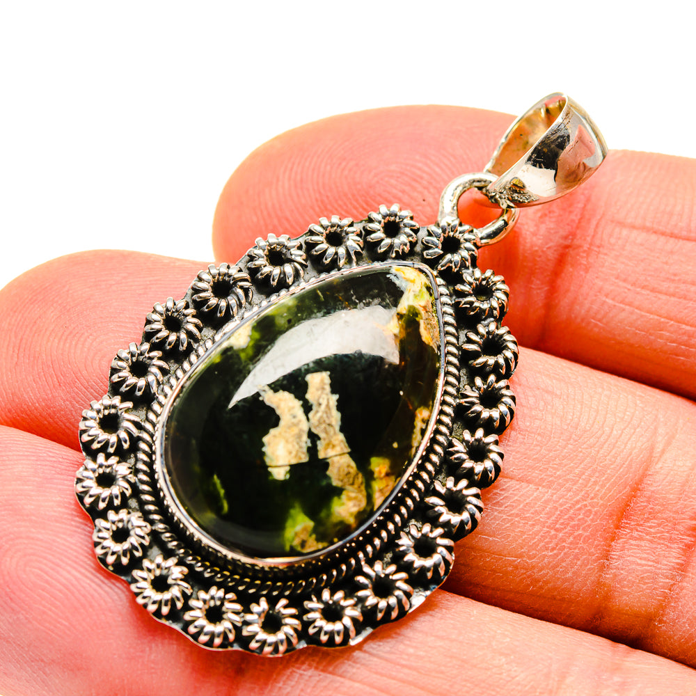 Australian Green Opal Pendants handcrafted by Ana Silver Co - PD746771