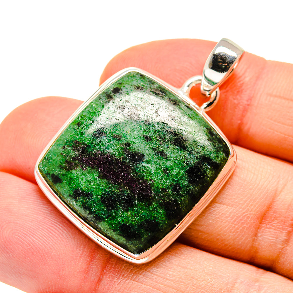 Ruby Zoisite Pendants handcrafted by Ana Silver Co - PD746802