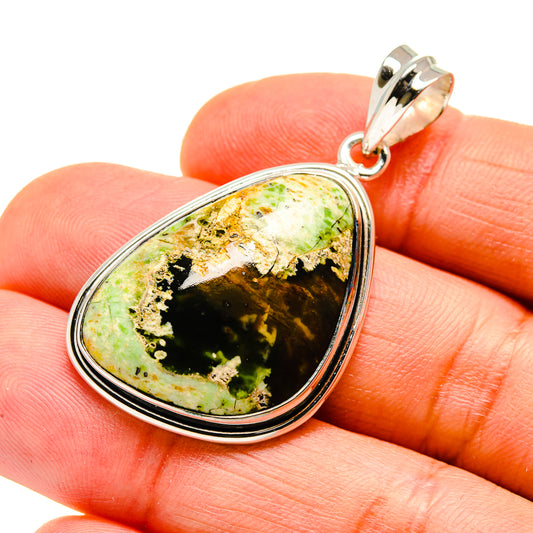Australian Green Opal Pendants handcrafted by Ana Silver Co - PD746915