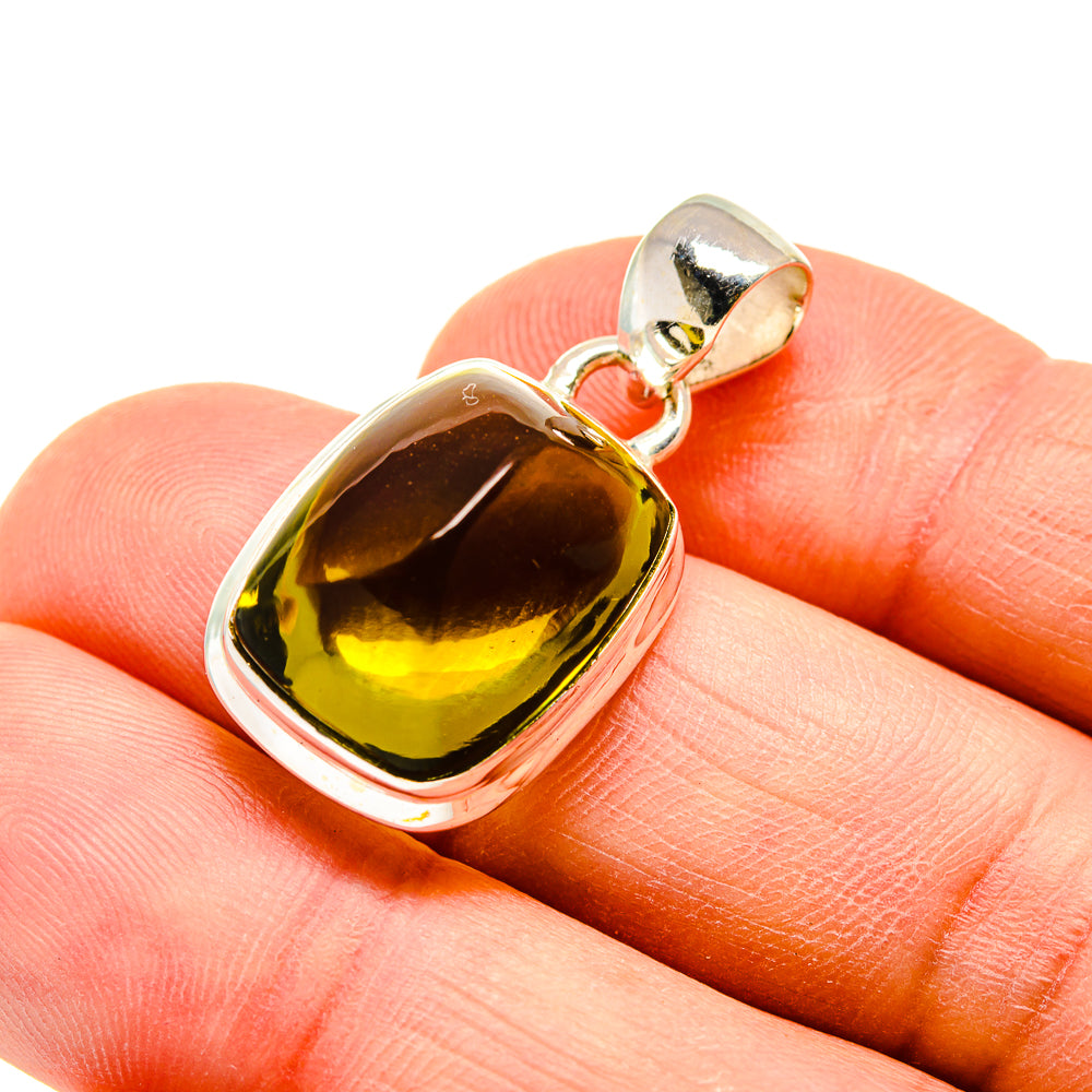 Olive Quartz Pendants handcrafted by Ana Silver Co - PD747144