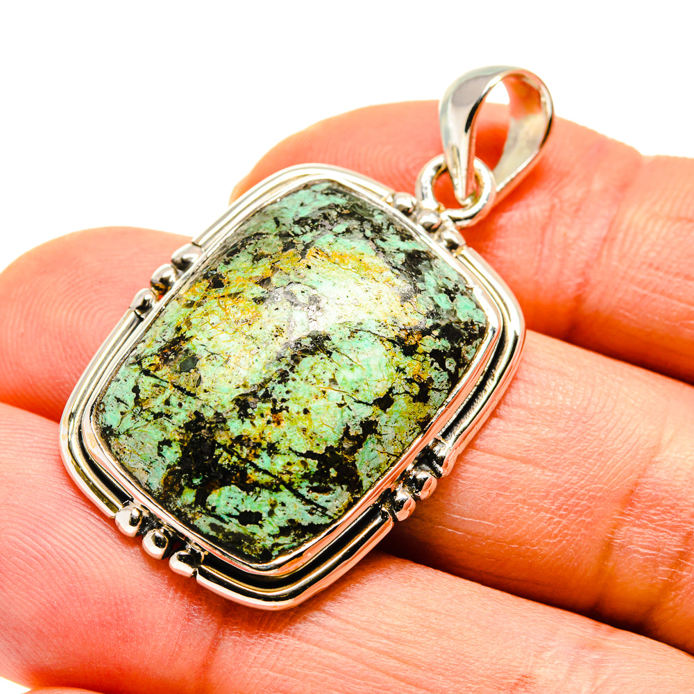Tibetan Turquoise Pendants handcrafted by Ana Silver Co - PD747380