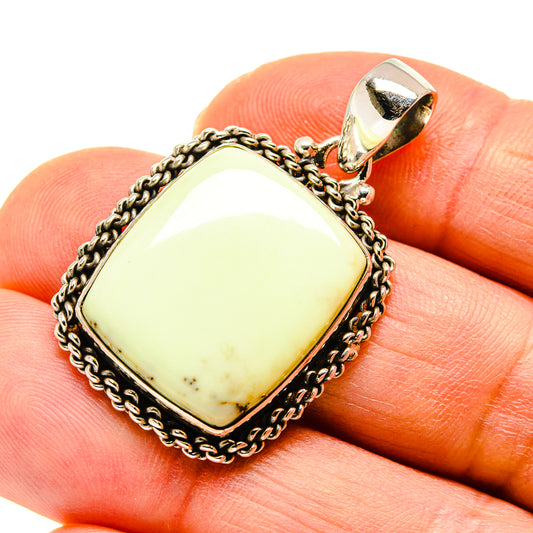 Lemon Chrysoprase Pendants handcrafted by Ana Silver Co - PD747396