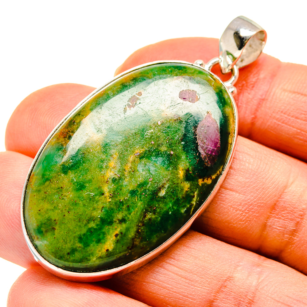 Ruby Fuchsite Pendants handcrafted by Ana Silver Co - PD747416