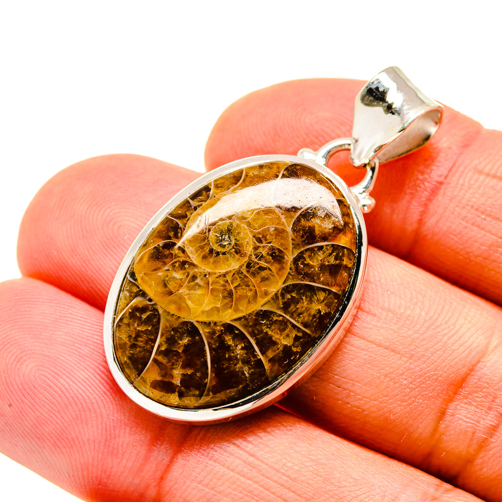 Ammonite Fossil Pendants handcrafted by Ana Silver Co - PD747762