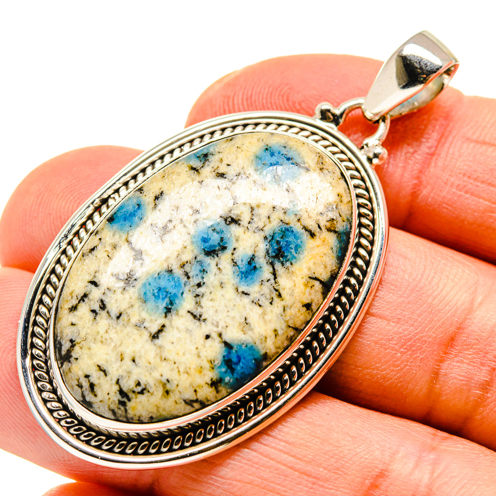 K2 Blue Azurite Pendants handcrafted by Ana Silver Co - PD747831