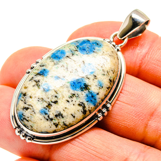 K2 Blue Azurite Pendants handcrafted by Ana Silver Co - PD747869