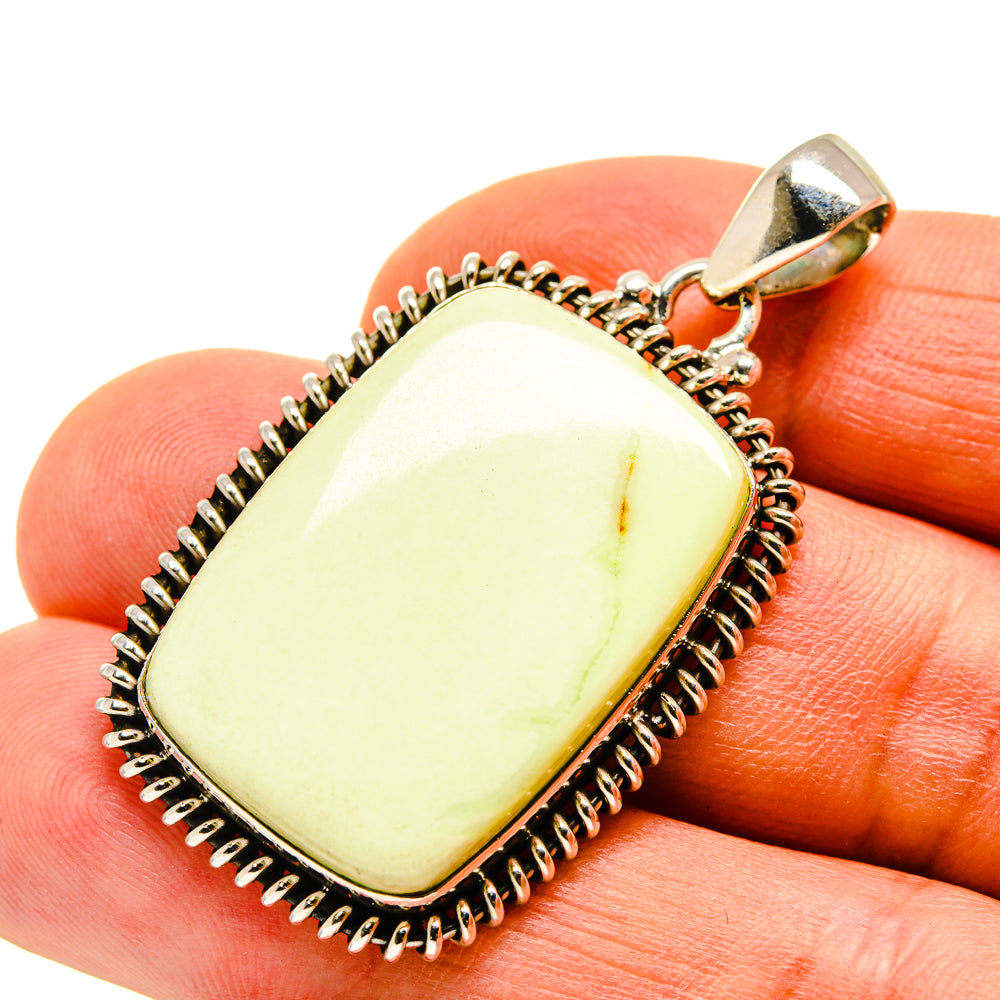 Lemon Chrysoprase Pendants handcrafted by Ana Silver Co - PD747962