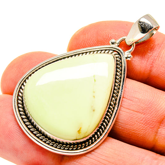 Lemon Chrysoprase Pendants handcrafted by Ana Silver Co - PD748035