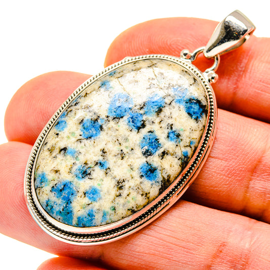 K2 Blue Azurite Pendants handcrafted by Ana Silver Co - PD748037